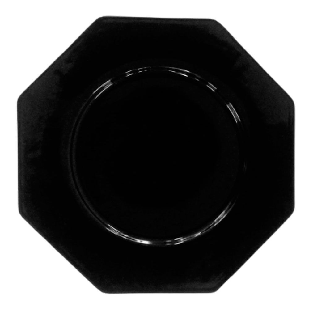 Plato octagonal de porcelana - Galerías el Triunfo - 090307370360