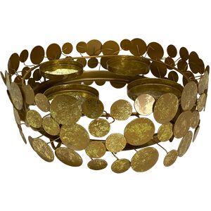Corona de metal dorada - Galerías el Triunfo - 186071649099