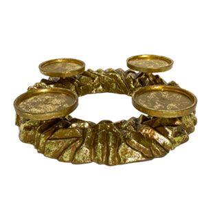Corona de metal dorada - Galerías el Triunfo - 186071649105